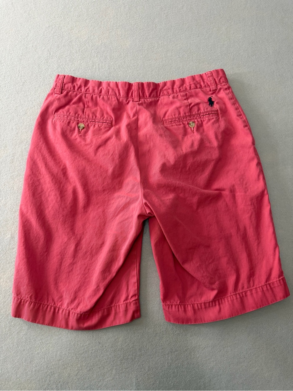 198/550 Polo Ralph Lauren Men’s 32 Red Chino Shorts Gold Pony Logo